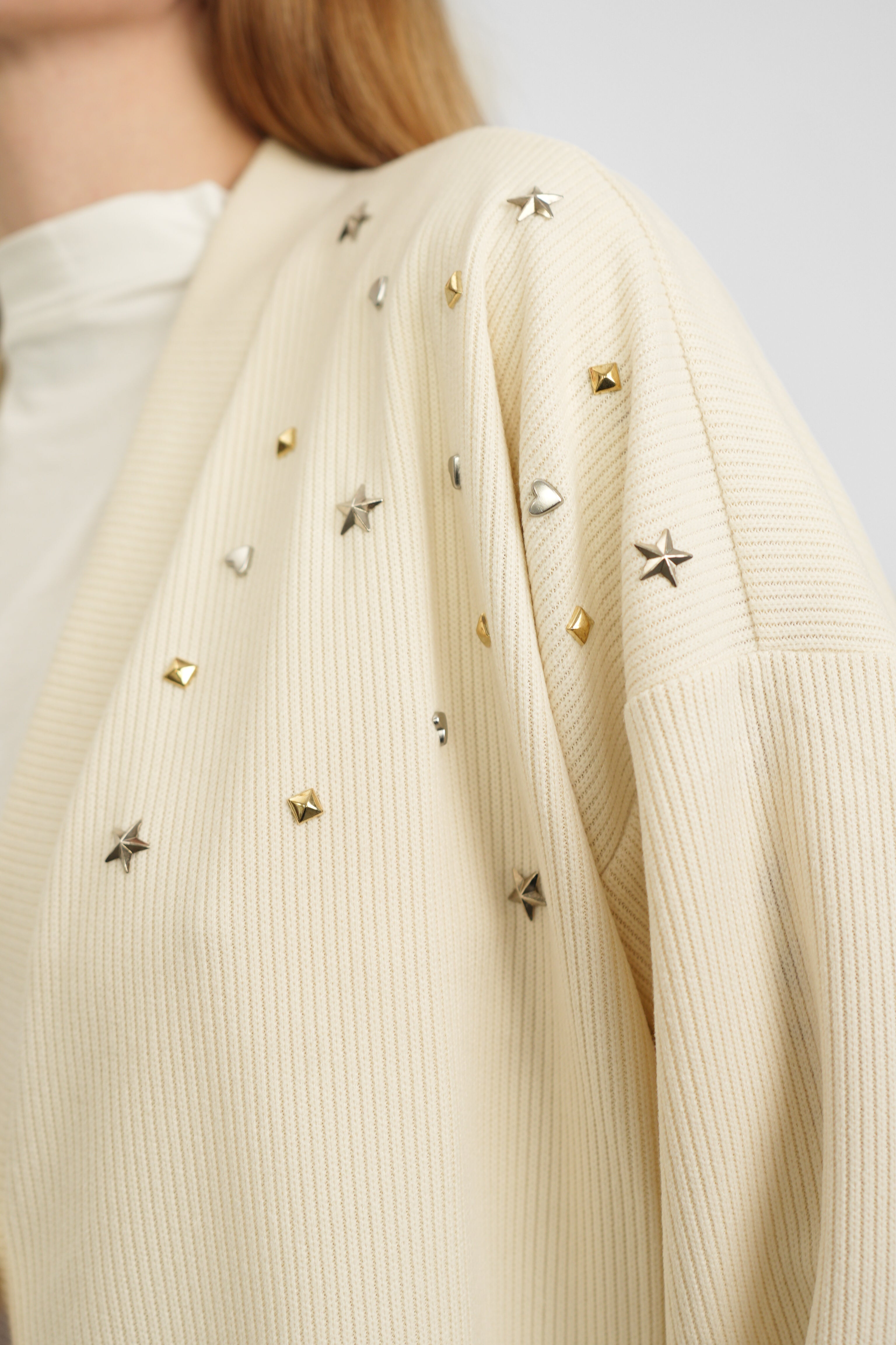 Sky Triko Hırka - Taş