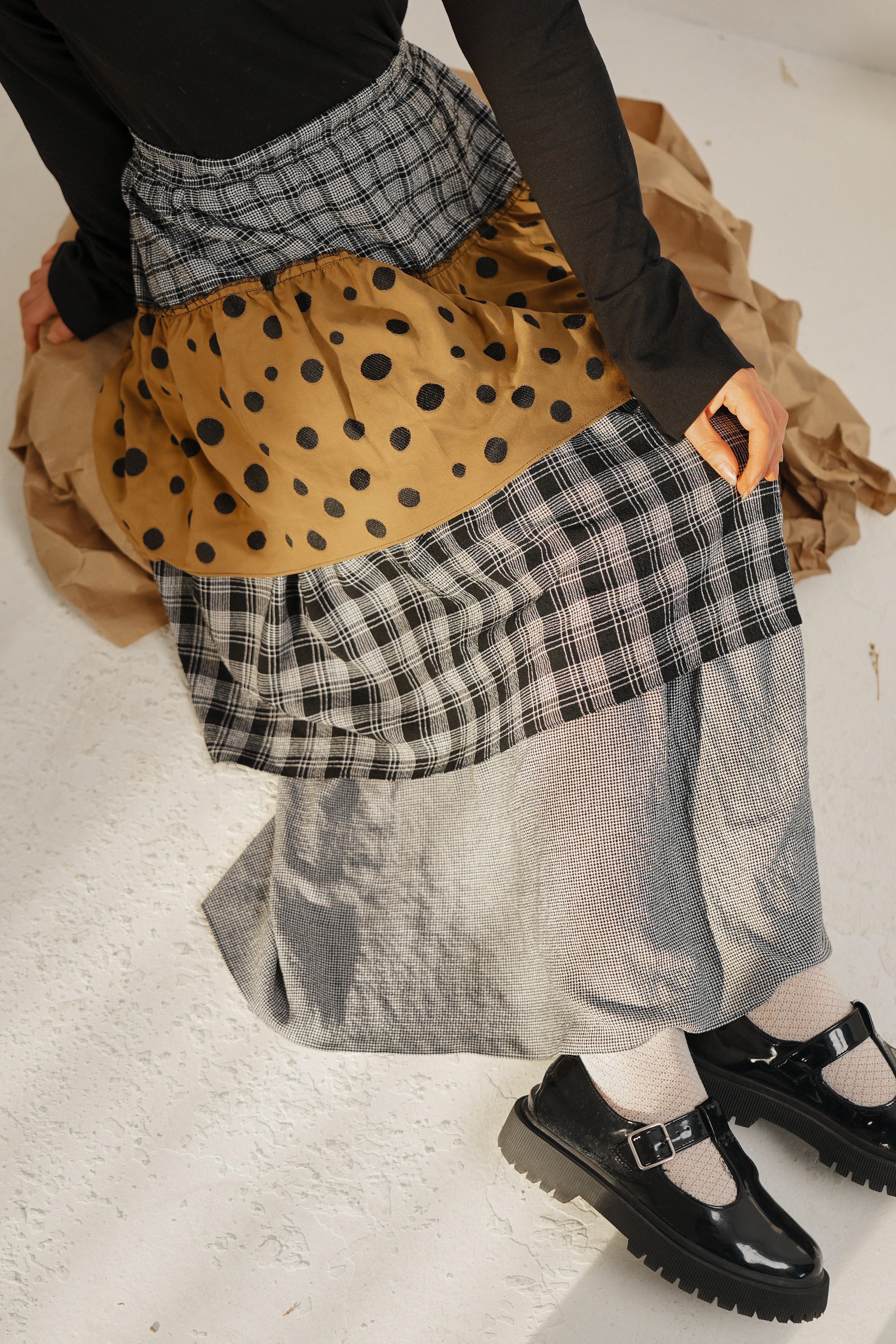 Patchwork Katlı Etek