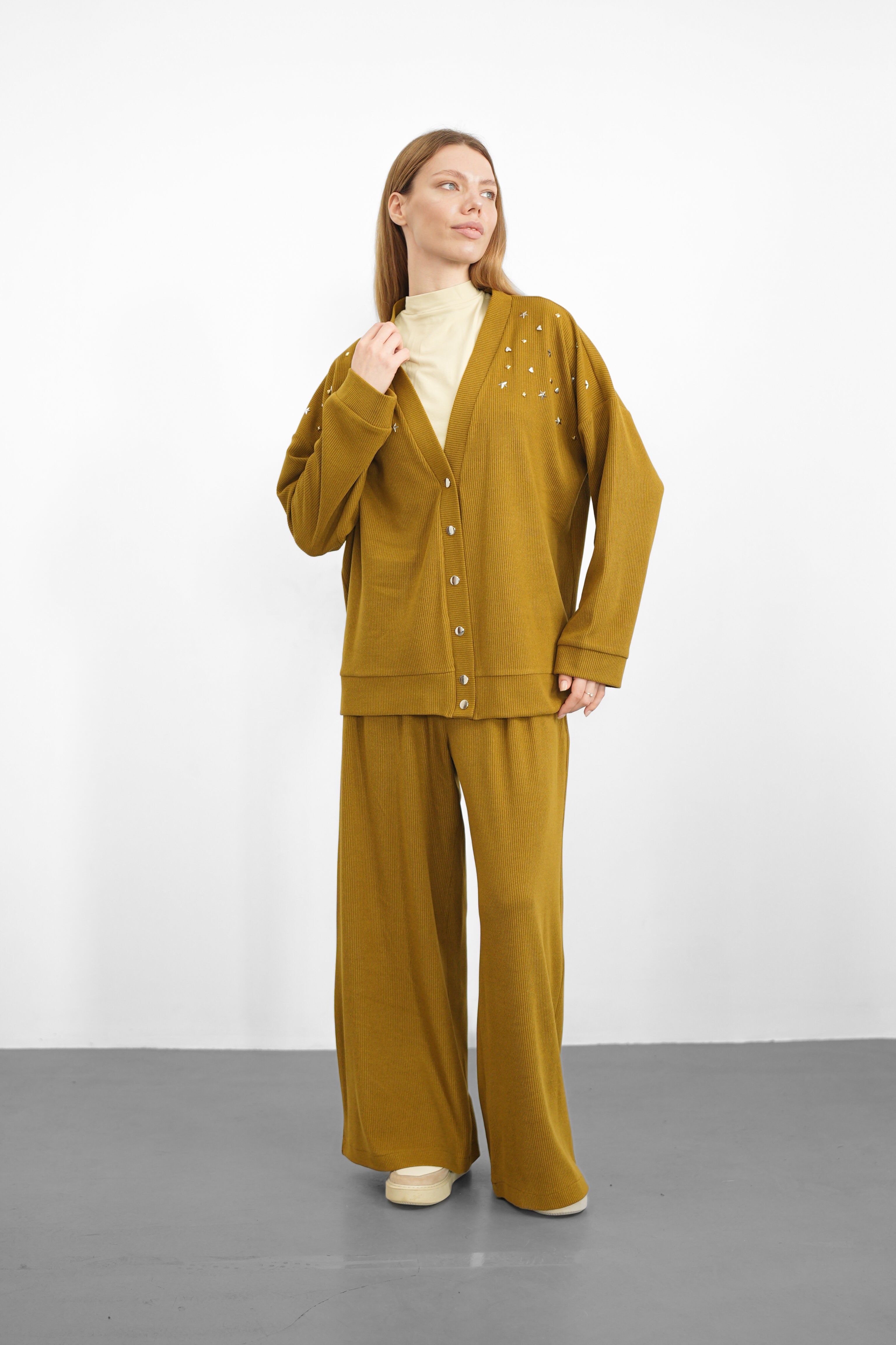 Sky Triko Pantolon - Yağ Yeşili