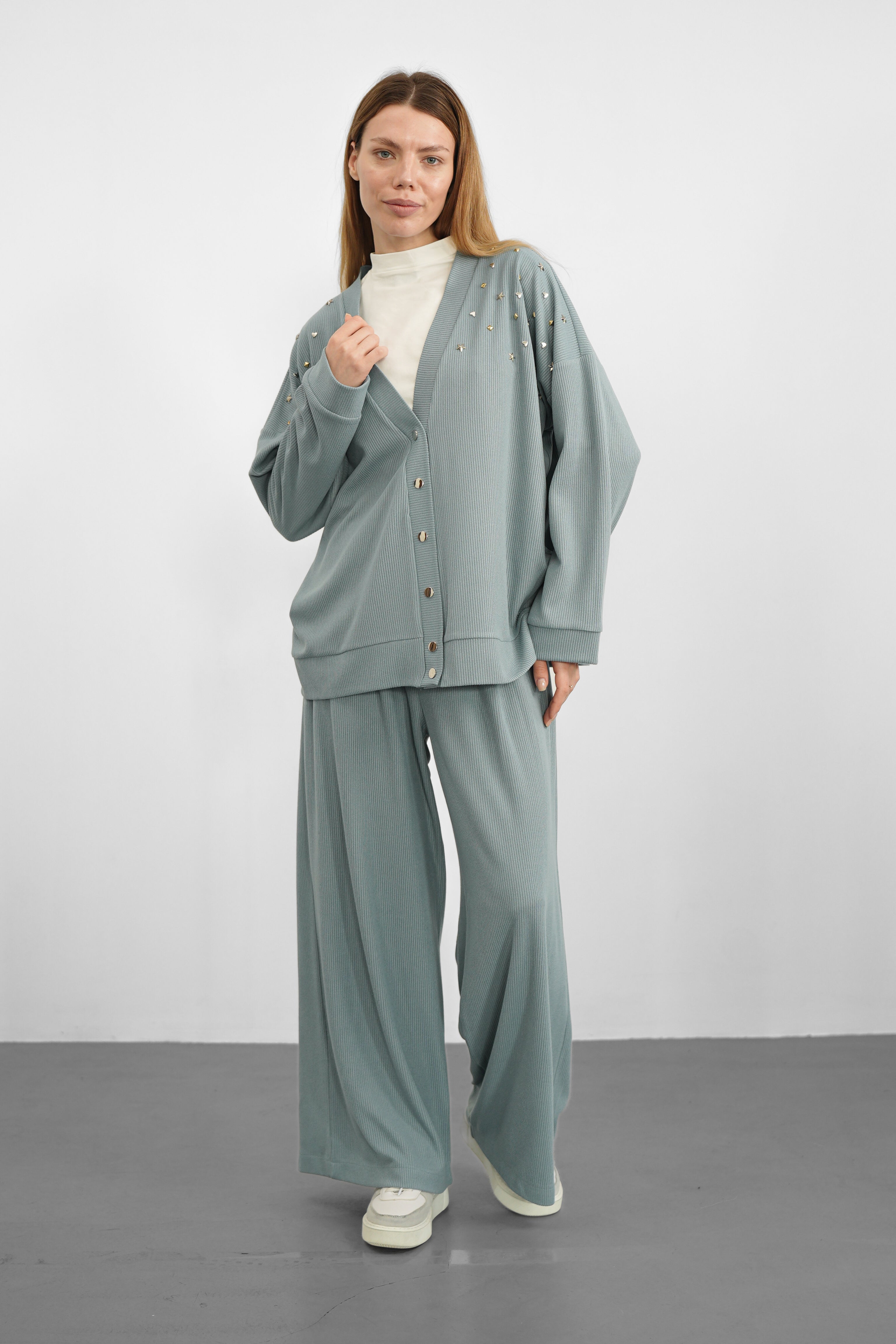 Sky Triko Hırka - Bebe Mavisi