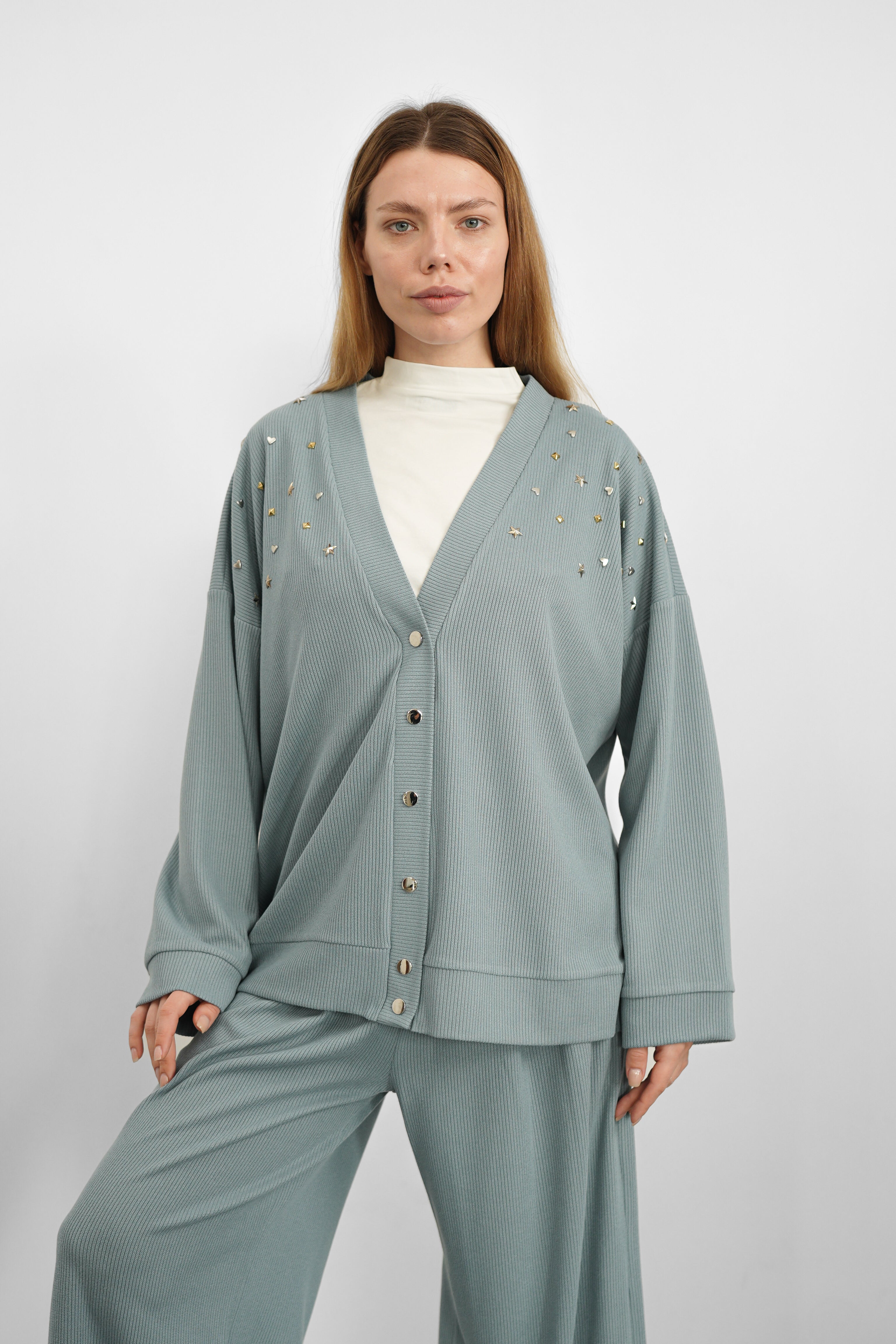 Sky Triko Hırka - Bebe Mavisi